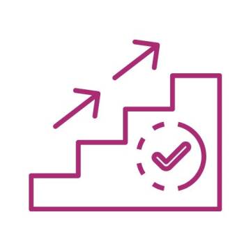 Symbol wzrostu i sukcesu na schodach